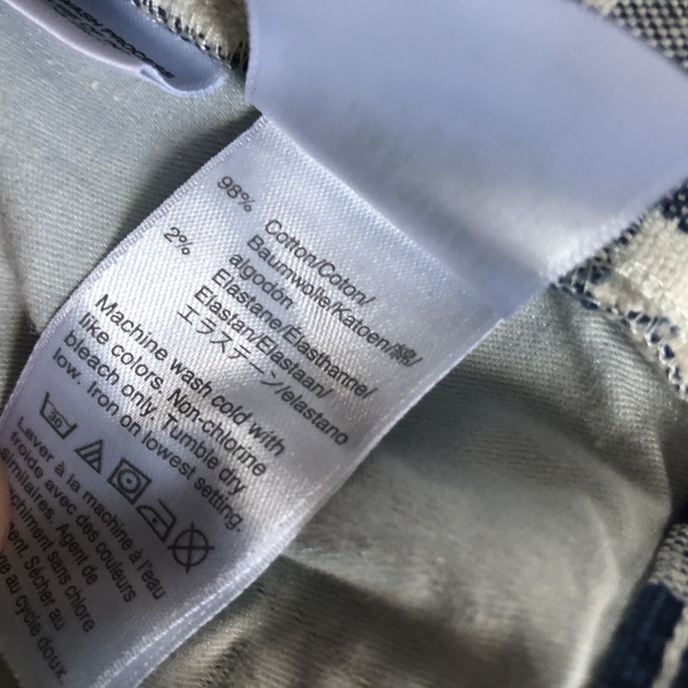 J Crew Jeans Womens 26 High Rise Vintage Straight Gingham Blue White Check NEW - Picture 16 of 16
